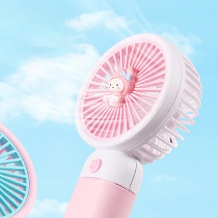 Quạt mát hot hit Mini Hoạt Hình Dễ Thương, Quạt Tích Điện, Quạt Sạc USB, Quạt Mini Cầm Tay Phong Cách ,tích điện 1-2 h
