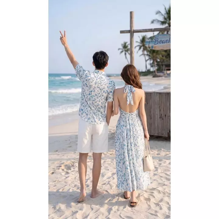 Đồ đôi đi biển nam nữ, áo đôi đi biển, set đôi đi biển đẹp chụp hình cưới phong cách trẻ trẻ trung couple shop – 4