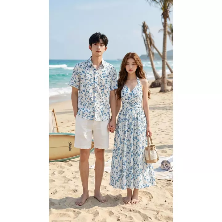 Đồ đôi đi biển nam nữ, áo đôi đi biển, set đôi đi biển đẹp chụp hình cưới phong cách trẻ trẻ trung couple shop – 5