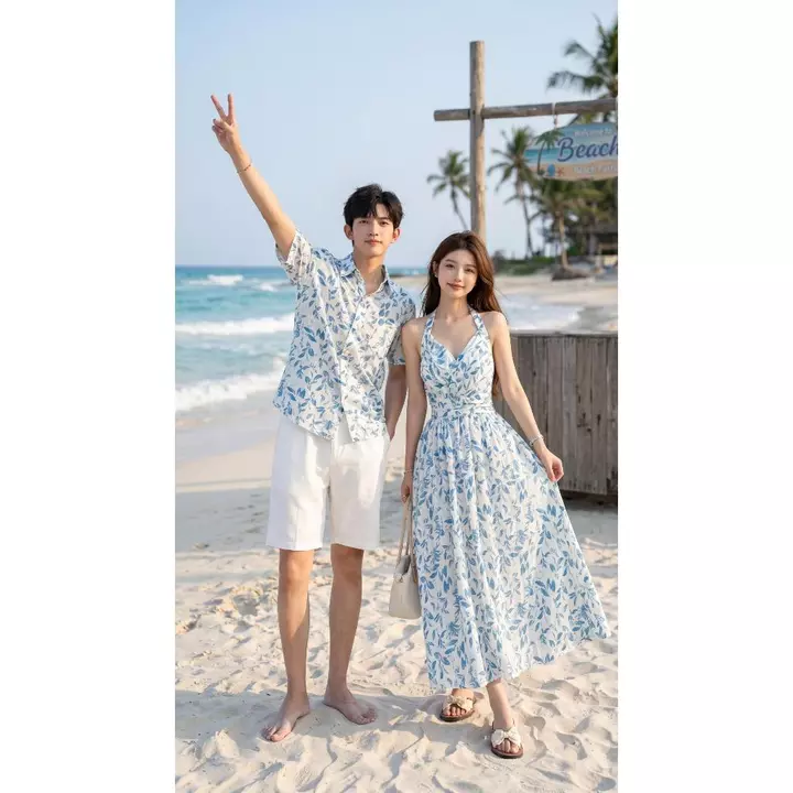 Đồ đôi đi biển nam nữ, áo đôi đi biển, set đôi đi biển đẹp chụp hình cưới phong cách trẻ trẻ trung couple shop – 3