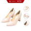 Giày da nữ cao gót KOSU K-22006 đế vuông mũi nhọn cao 8cm made in Japan
