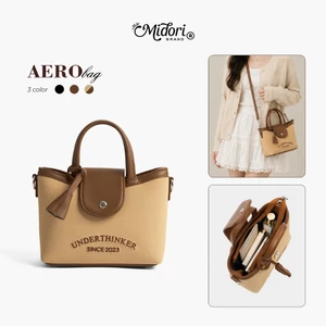 Túi AERO Đeo Chéo Nam Nữ Thời Trang Đi Chơi Học Du Lịch Dây Xách Da Lộn Phối Da PU | MIDORI STUDIO