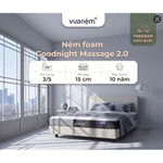 Nệm Foam Vua Nệm Goodnight Massage 2.0 (Hachi) 15cm, Đệm Foam Massage Toàn Thân Nâng Đỡ — ảnh 1