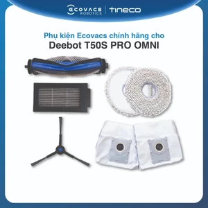 Phụ kiện Ecovacs chính hãng cho Deebot T50S PRO OMNI | Chổi cạnh | Chổi chính | Giẻ lau | Bộ lọc | Túi rác