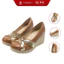 Giày da nữ KOSU cao 7cm, giày đế xuồng sequin chống thấm nước, trơn trượt K-24M23 made in Japan