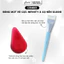 Combo Bông Mút Trang Điểm Vô Cực Glorie Infinity Sponge - Màu Đỏ Mận Mới + Cọ Tán Kem Nền Màu Xanh