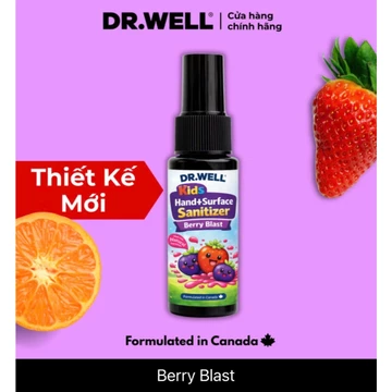 [Pass KOC 99%][Đã Mở Seal] ￼Nước Rửa Tay Khô Dạng Xịt 𝐃𝐑.𝐖𝐄𝐋𝐋 30ml Kids Hương Berry - Làm Sạch Dịu Nhẹ, Khô Nhanh, Dành