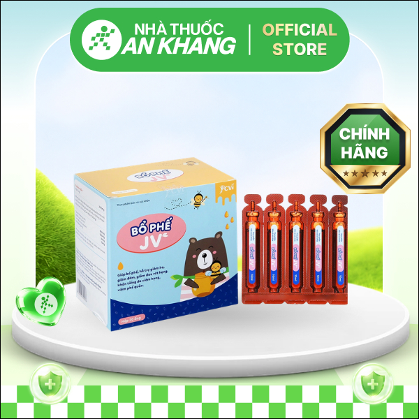 Siro Bổ phế JV giúp giảm ho, đau rát họng hộp 20 ống x 10ml [Nhà Thuốc An Khang - Chính Hãng 100%]