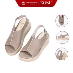 Sandal đế xuồng KOSU 5,5cm, sandan quai cài, chống trơn trượt, thấm nước, siêu nhẹ K-24213 made in Japan