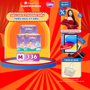 Combo 03 tã quần Bobby Siêu Khô Thoáng - 100% Thoáng Khí Mega Jumbo M112/L96/XL84/XXL76