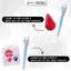 Combo Bông Mút Trang Điểm Vô Cực Glorie Infinity Sponge - Màu Đỏ Mận Mới + Cọ Tán Kem Nền Màu Xanh