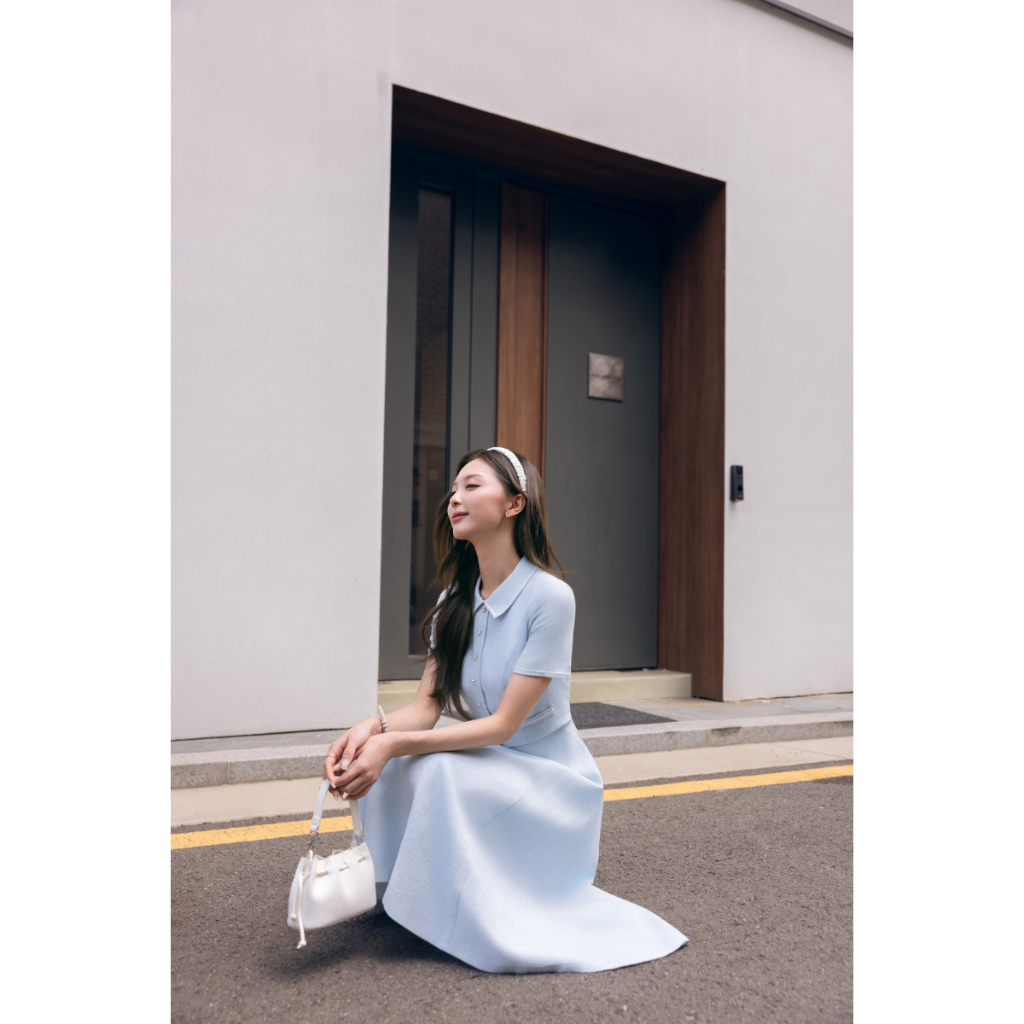 (City In Motion) Váy linen giả set phối dây viền, váy thiết kế thanh lịch tôn dáng thời trang Calie VX431 | BigBuy360 - bigbuy360.vn