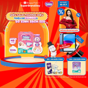 Combo sơ sinh sạch dịu: Tã quần mở một bên Bobby size NB70+6/S80 & Bọt tắm gội em bé Nature Care - Soft Care 200ml/450ml