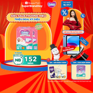 Combo 2 gói tã quần mở một bên Bobby dành cho bé sơ sinh size NB70+6/NB-S74/ S80/ S-M62