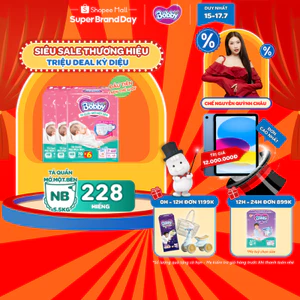 Combo 3 gói tã quần mở một bên Bobby dành cho bé sơ sinh size NB70+6/NB-S74/ S80/ S-M62