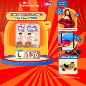 Combo 2 gói tã quần cao cấp Bobby Organic chăm sóc dịu nhẹ từ thiên nhiên M72+8/L60+8/XL56+8/XXL54+6