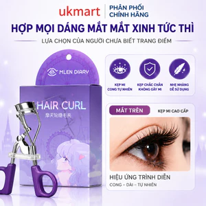 Kẹp Bấm Mi MLEN DIARY Gọng Silicon Mềm Uốn Mi Cong Tự Nhiên Không Kẹp Đau Mắt Dụng Cụ Trang Điểm