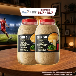 Combo 2 Hạt nêm CHIN-SU Nấm Shiitake & Tảo Kombu - hũ x 450gr