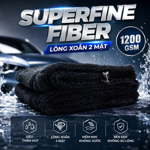 Khăn Lau Đa Năng Superfine Fiber 1200GSM Siêu Thấm Hút | Khăn Lau Xe Lông Xoắn