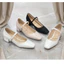 Giày Mery Jane Nữ 5 Phân Mũi Vuông & 3 Phân mũi vuông, Guốc Cao Gót Đế Vuông 5cm Da Mềm Ann_ 3004N