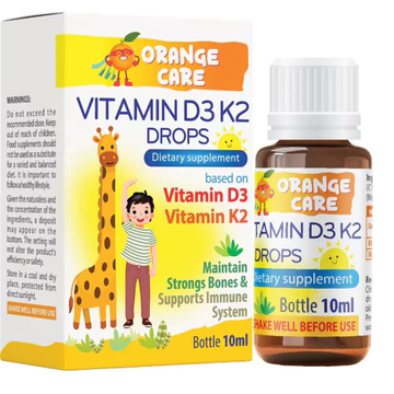 Care Vitamin D3 K2 Drops (hộp 10 ml)– bổ sung Vitamin D3 và Vitamin K2 dạng MK7 Hỗ trợ tăng hấp thụ canxi< Ong Vàng >