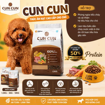 Thức Ăn Thú Cưng Thức Ăn Cho Chó HẠT TƯƠI CUNCUN Dành Cho Mọi Loài Cún 1,5kg