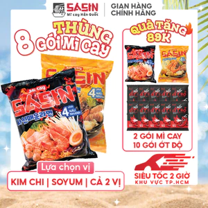 Mì Cay Sasin (Thùng 8 gói)_(Chọn vị)