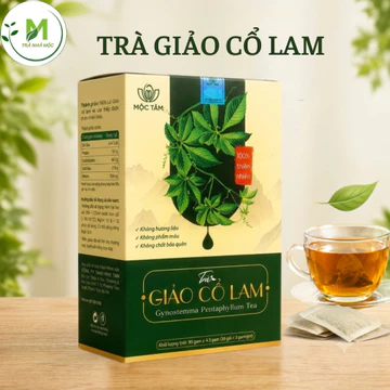 Trà Giảo Cổ Lam Mộc Tâm Chuẩn ISO Hộp 30 Túi Lọc Hỗ Trợ Ổn Định Đường Huyết- Huyết Áp, Mỡ Máu.