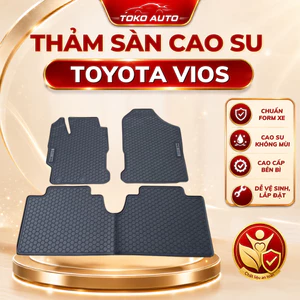 Thảm LÓT SÀN Xe Toyota Vios 2016 -NAY - Sàn Cao Su Đúc Không Mùi vừa khít xe Mẫu Tổ ong đẹp