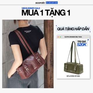Túi Đeo Vai Da PVC, Túi Xách Thời Trang Scarab Elryn Belt Grande Leather Shoulder Bag