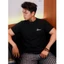 CLASSIC - ÁO THUN XƯỢC LOGO THIÊU - FROM RAGULAR FIT 230GSM - BLACK