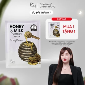 Mặt Nạ Làm Sáng Da BOM Honey & Milk Brightening Vitamin Mask 25g