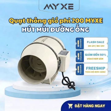 Quạt Thông Gió DEXI Hz 250 💎Không Ồn💎 Quạt Hút Mùi Đường Ống Đa Năng Hiệu Suất Cao Quạt Hút Gió