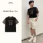 Áo Thun Nam Cotton 4 Chiều Thêu Nổi Match More Form Rộng Vintage Học Đường Phối Tay Raglan Hàn Quốc MODMEN