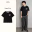 Áo Thun Nam Cotton 4 Chiều Form Rộng Thêu Nổi Phối Viền Cổ Tay Đơn Giản Lazy Saturday Tee MODMEN