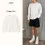 Áo Thun Nam Tay Dài Cotton Form Oversize Màu Xám Trắng Basic Phong Cách Thanh Lịch Long Tee MODMEN