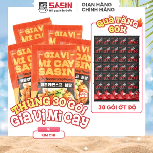 Mì Cay Sasin (Combo 30 Gói Gia Vị Mì Cay Hoàn Chỉnh Vị Kim Chi + 30 Ớt Độ) TGVI0069