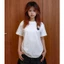 NOPE - ÁO THUN XƯỢC LOGO THIÊU - FROM RAGULAR FIT 230GSM - WHITE