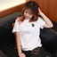 NOPE - ÁO THUN XƯỢC LOGO THIÊU - FROM RAGULAR FIT 230GSM - WHITE