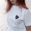 NOPE - ÁO THUN XƯỢC LOGO THIÊU - FROM RAGULAR FIT 230GSM - WHITE
