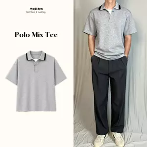 Áo Polo Nam Cotton Mềm Phối Viền Cổ Form Regular Phong Cách Hàn Quốc Polo Mix Tee MODMEN