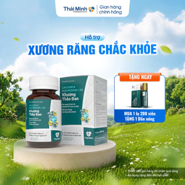 Viên Uống Canxi Khương Thảo Đan - Bổ Sung Canxi Hỗ Trợ Xương và phòng ngừa Loãng Xương - Lọ 60 viên - 200 viên