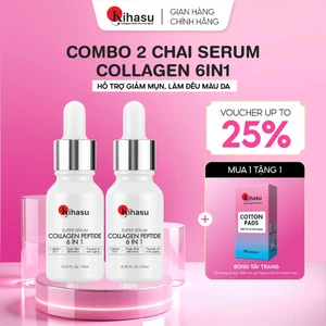 Serum Collagen Kihasu 6IN1 Combo 2 Chai 3 Chai Collagen Nhật Hỗ Trợ Mờ Thâm Nám, Dưỡng Sáng Da