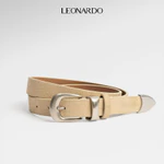 Thắt lưng nam Leonardo Nicholas da bò công nghiệp phong cách Western mạnh mẽ bản 2.5cm — ảnh 1
