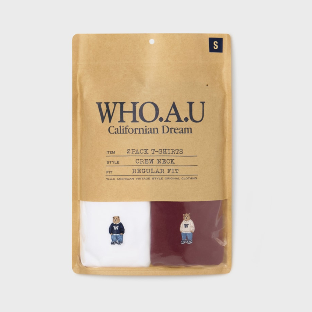 Áo Thun WHO.A.U (2PACK)Steve Solid T-shirt[B]_WHRAG2351U