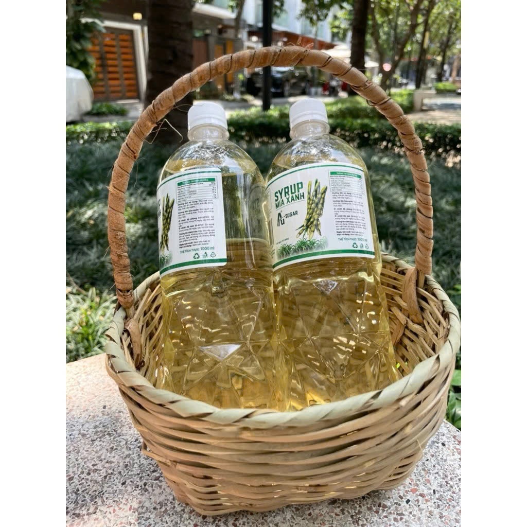 Đường Mía Xanh Aumis - Chai 1 Lít – Đường Nước Pha Chế Cà Phê - Trà Trái Cây-Trà Sữa - Sinh Tố Hoà Tan Nhanh