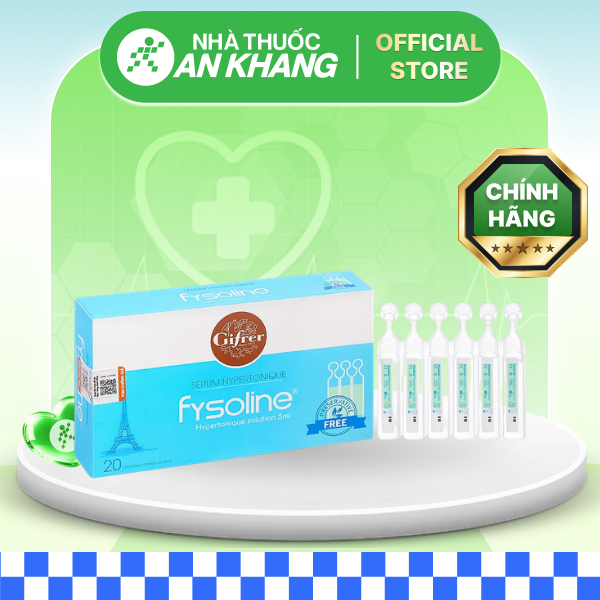 Nước muối sinh lý Fysoline Hypertonic solution giảm ngạt mũi, khô mũi (20 ống x 5ml) [Nhà Thuốc An Khang - Chính Hãng]