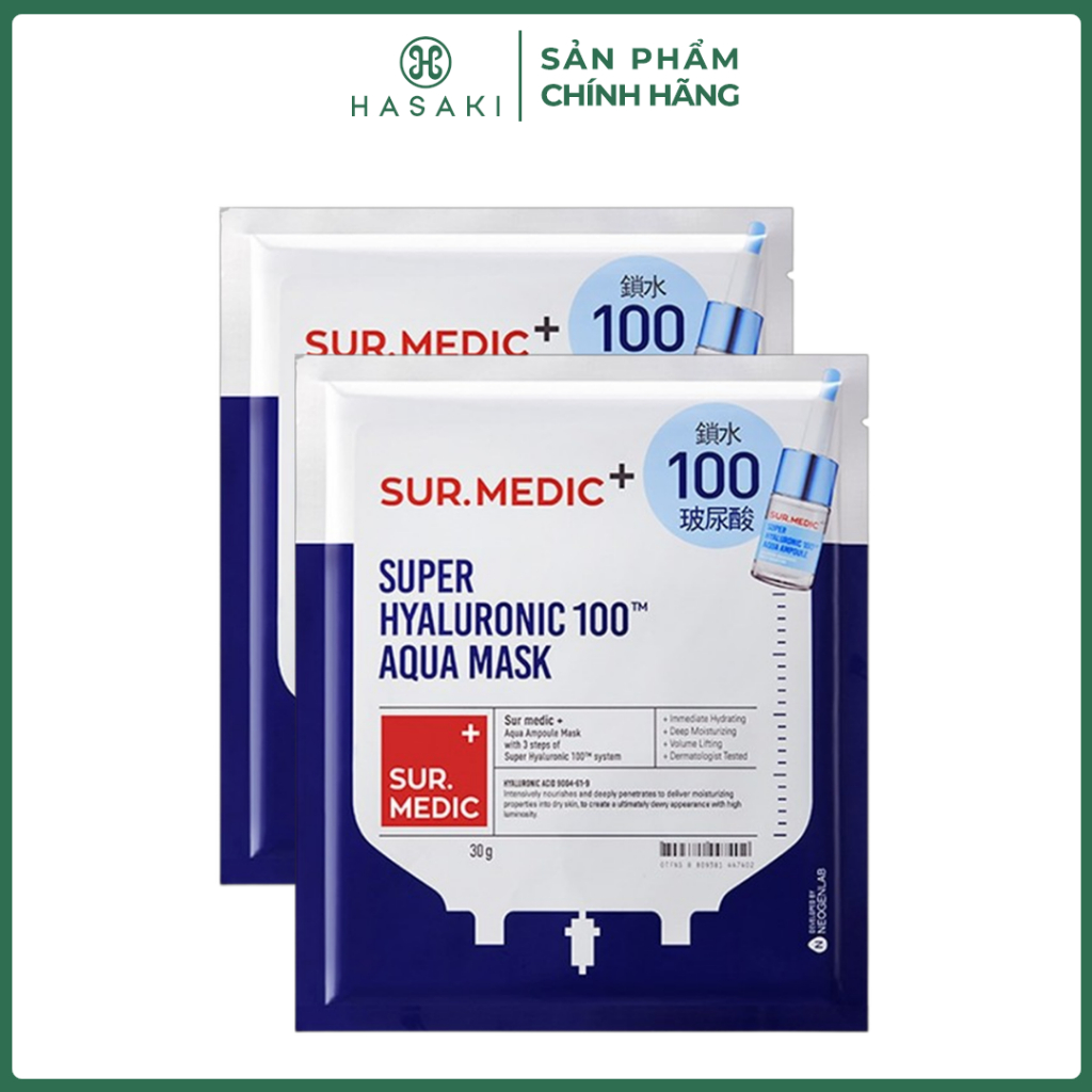 Combo 2 Mặt Nạ Sur.Medic+ Cấp Nước & Cấp Ẩm Chuyên Sâu 30g