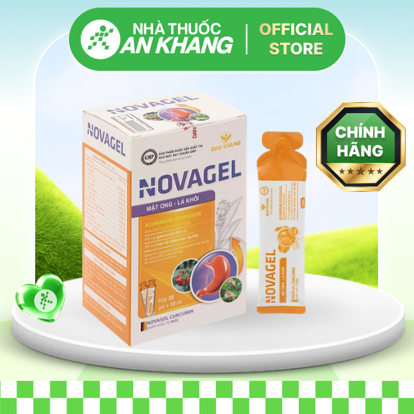 Hỗn dịch Novagel hỗ trợ bảo vệ niêm mạc dạ dày hộp 20 gói x 10ml [Nhà Thuốc An Khang - Chính Hãng 100%]