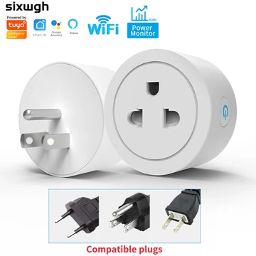16a Tuya Wifi Ổ Cắm Thông Minh Ổ Cắm Điện Wifi Ổ Cắm Điện Hoa Kỳ Hỗ Trợ Alexa Google Home